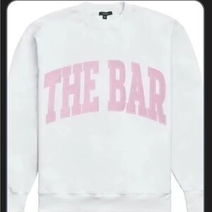 THE BAR Varsity Sweatshirt White/Pink